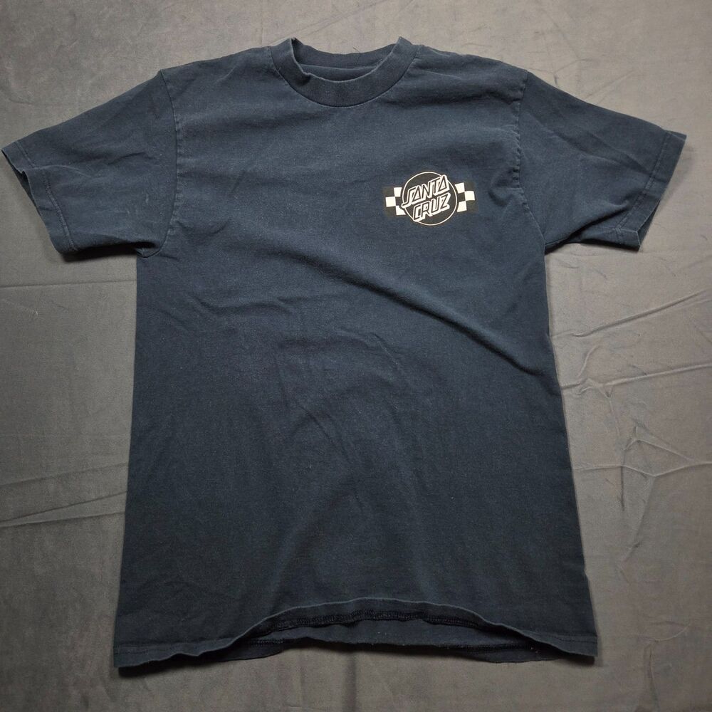 Santa Cruz Skateboards Logo T-Shirt Navy Blue Men’s Skate Streetwear Graphic Tee